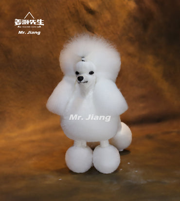 Mr. Jiang päls helkropp Pudel VIT EXTRA LÅNG päls