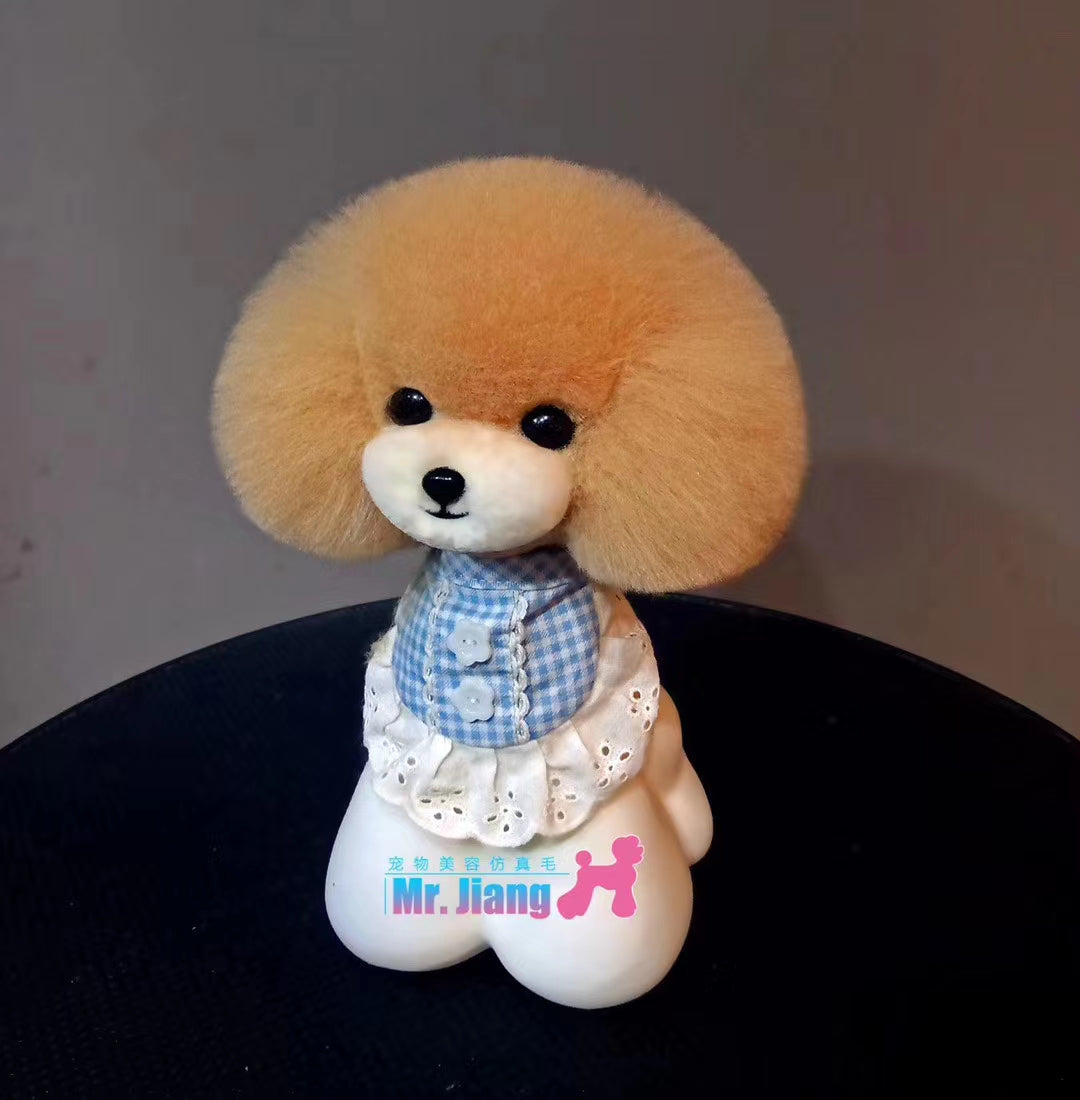Mr. Jiang Teddy Päls huvud CHAMPAGNE med vit mun