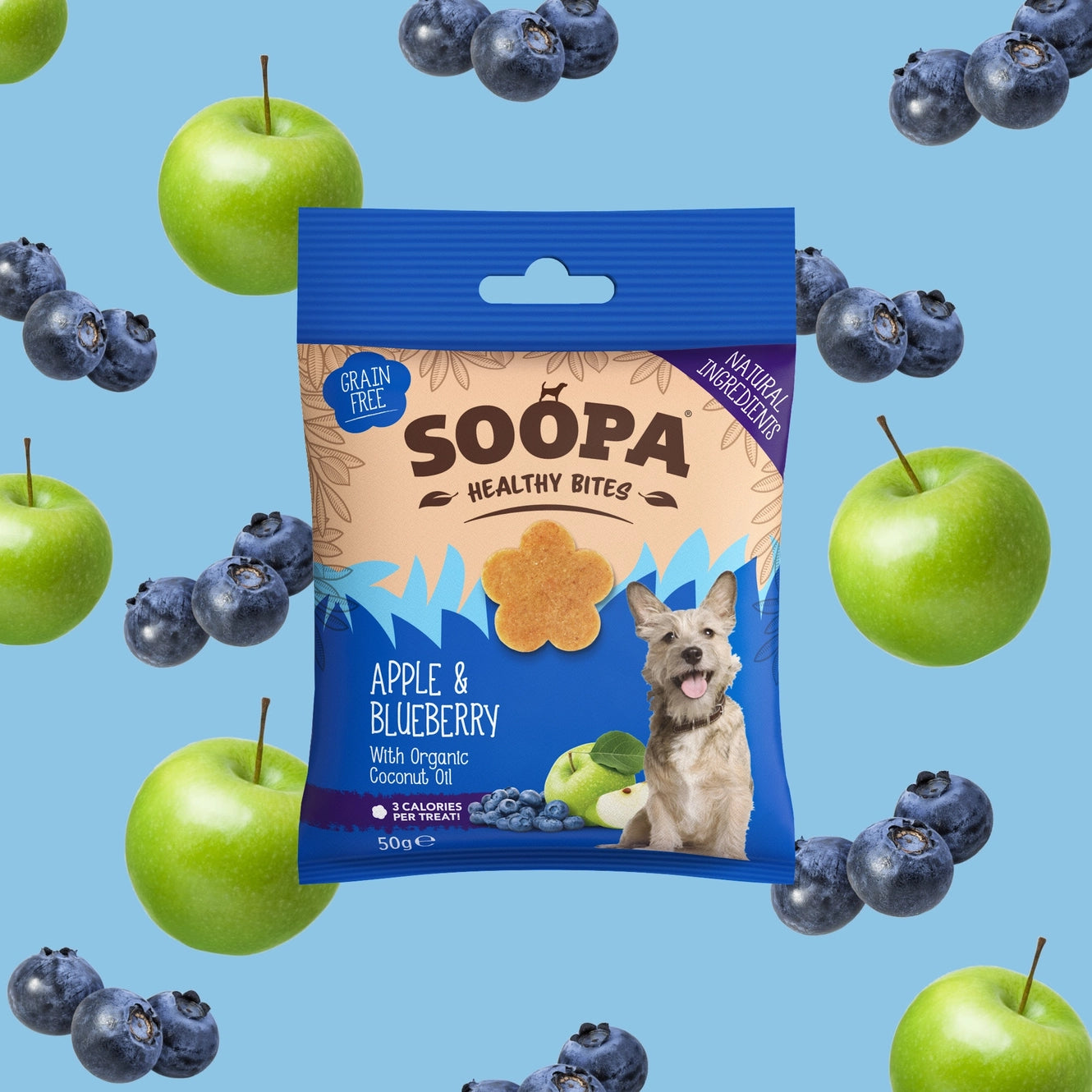 SOOPA Bites Äpple & Blåbär hundgodis
