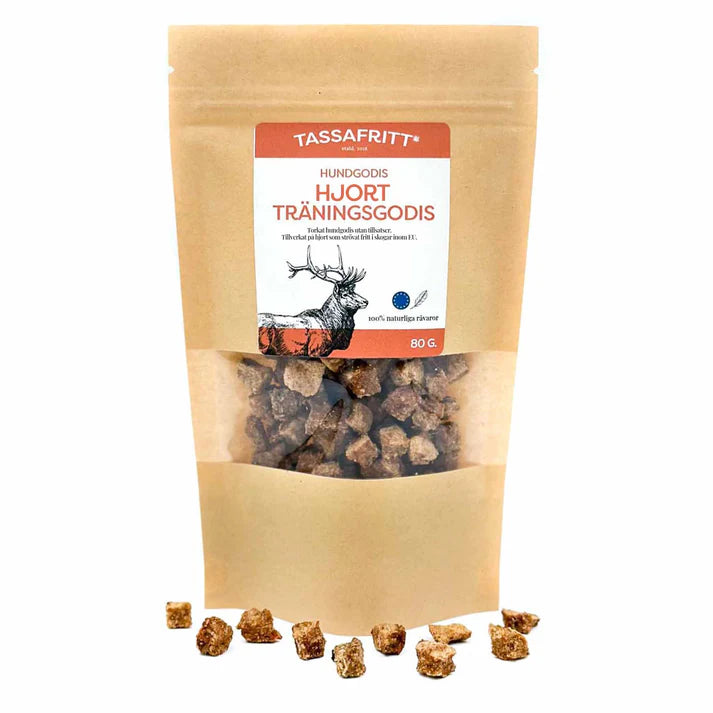 TassaFri hjortetræningsgodbidder 80g