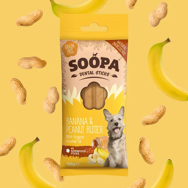 SOOPA Dental Sticks Banan & Jordnötssmör