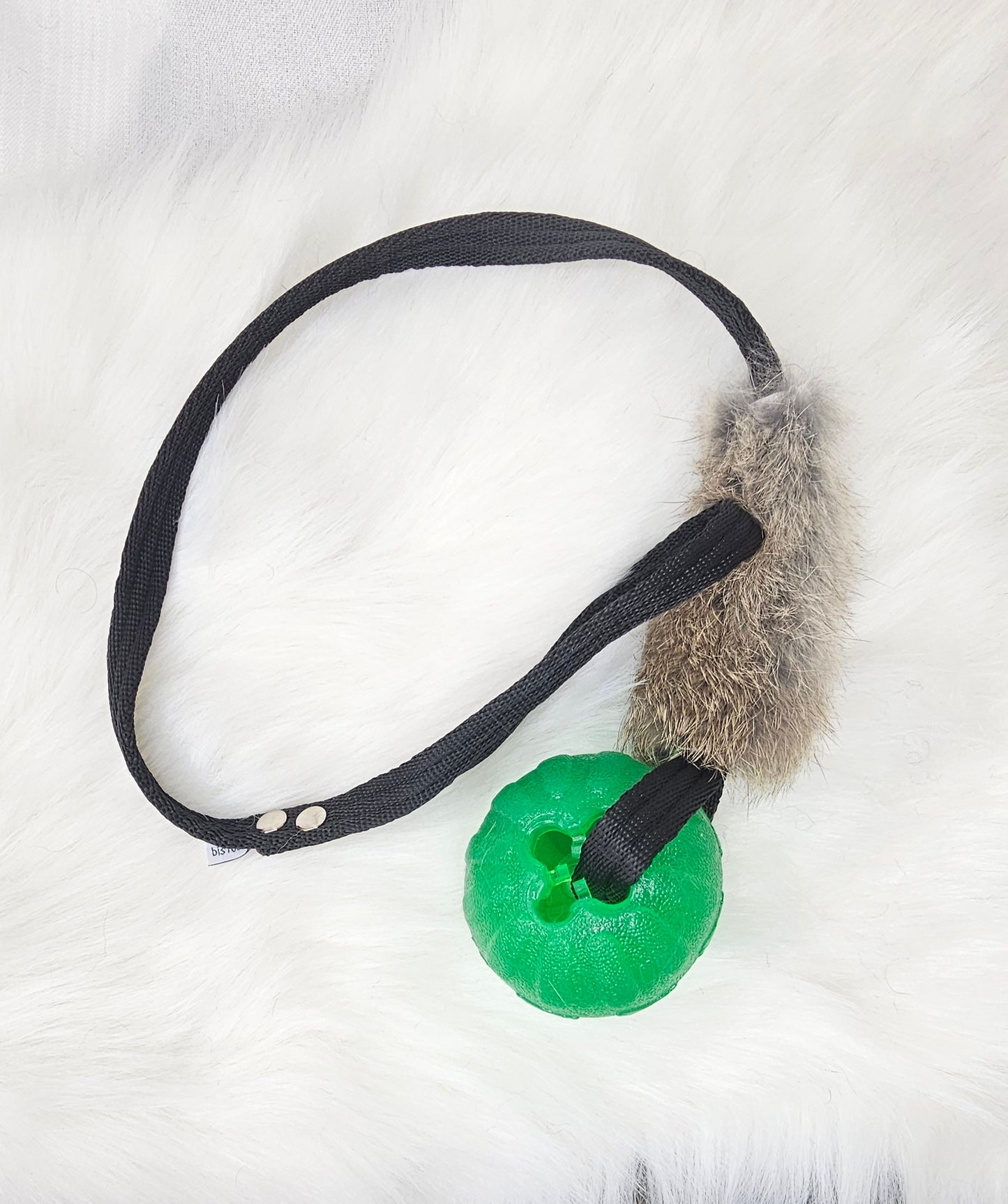 Bistos-Träningsleksak Busker med Starmarkboll och äkta kaninpäls