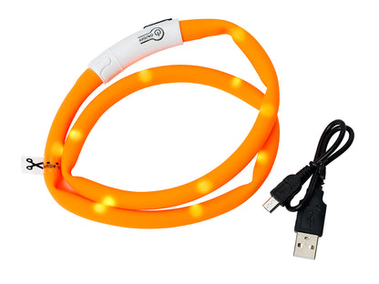 Dogman Blinkhalsband LED Orange