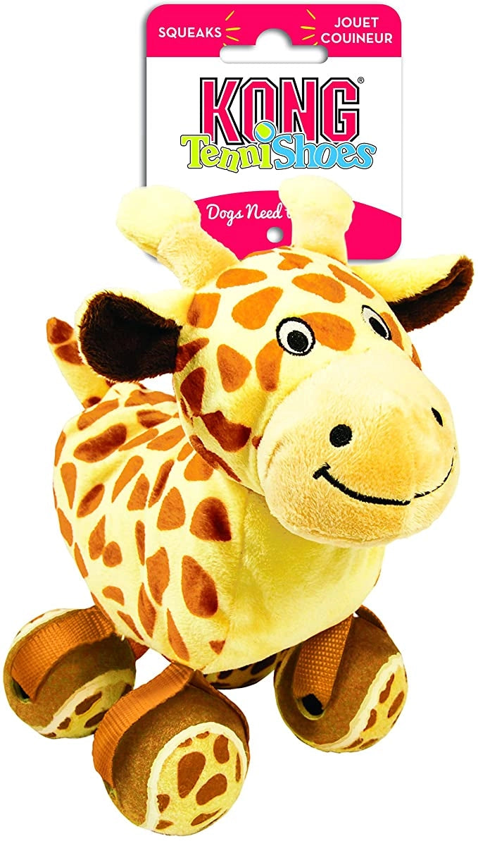 Hundleksak - KONG TenniShoes Giraffe