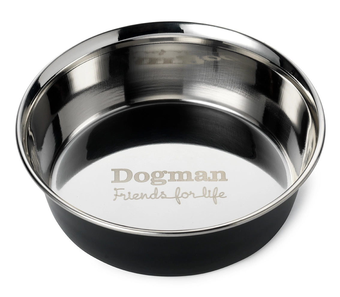 Matskål Dogman HEAVY Rostfri -Svart