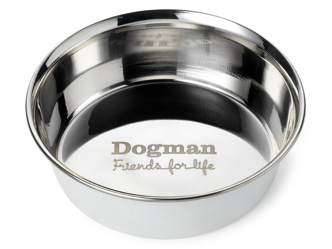 Matskål Dogman HEAVY Rostfri - Vit