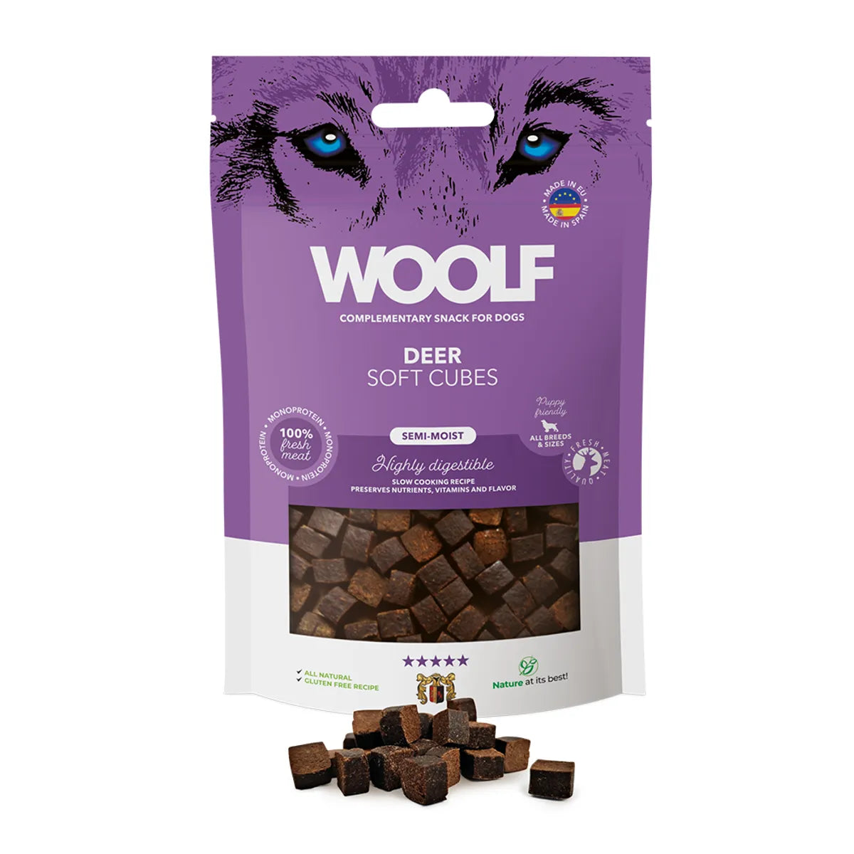 WOOLF soft cubes hjort 100g