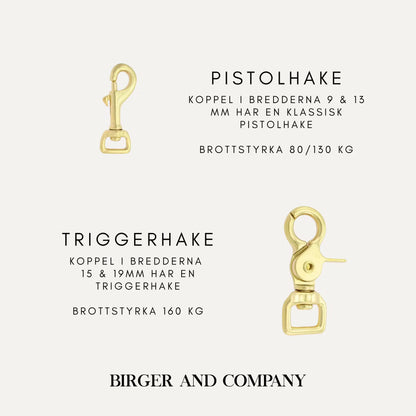 Enfärgat BioThane® hundkoppel 15mm