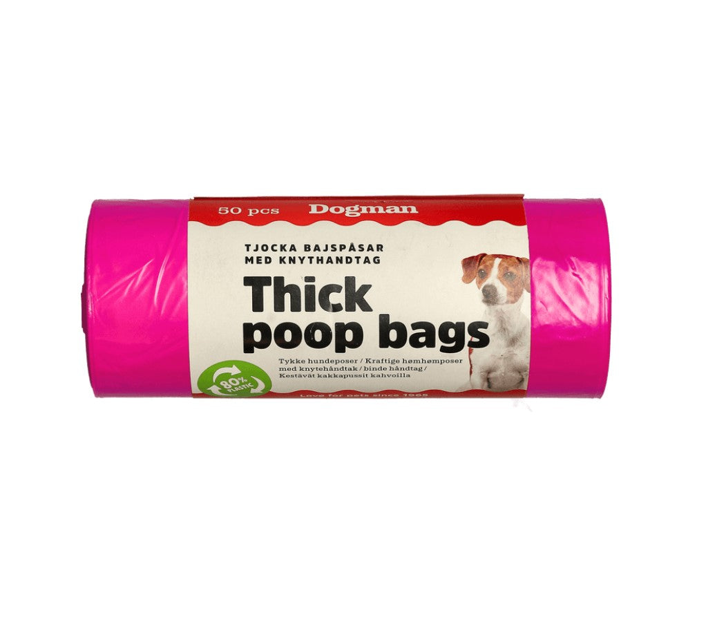 Dogman Bajspåsar med handtag 50-pack - Flera färger