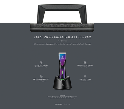 Andis Pulse ZR II sladdlös klippmaskin GALAXY