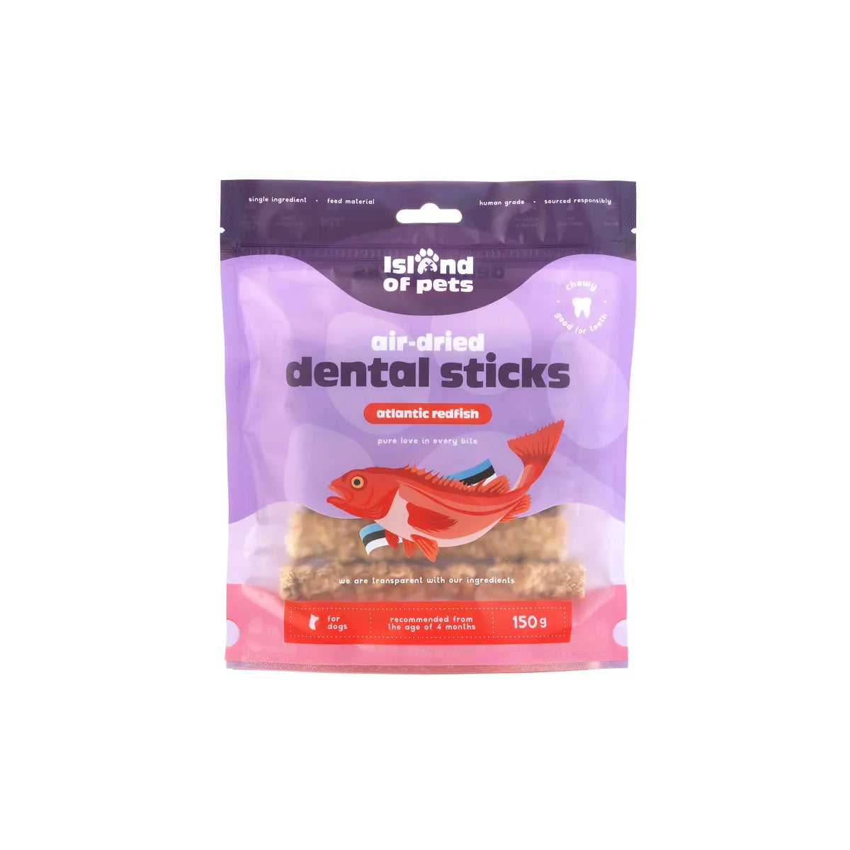 Island of Pets Dental sticks Atlantisk Kungsfisk 150g