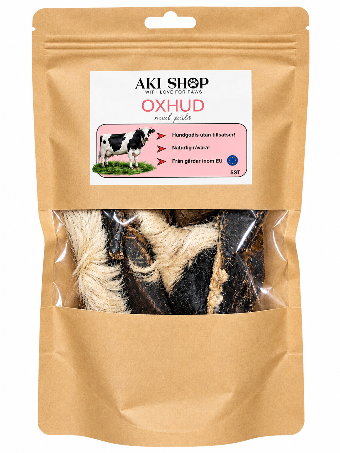 AKI - Oxhud med päls 5-pack