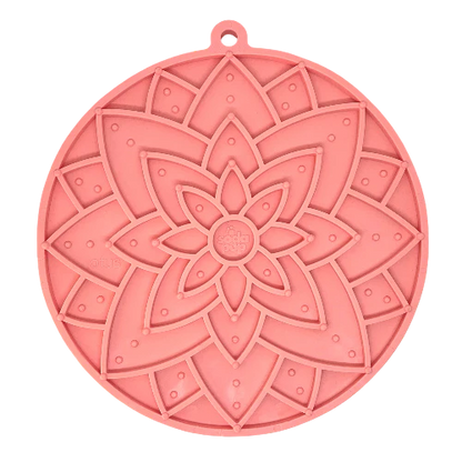 SodaPup Slikkemåtte rund med sugekop Pink Lotus