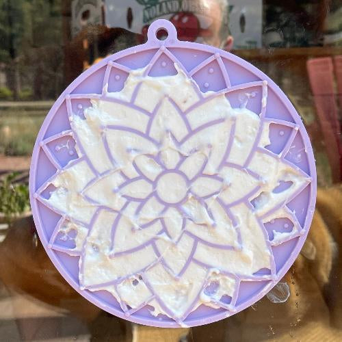 SodaPup Slikkemåtte rund med sugekop Pink Lotus