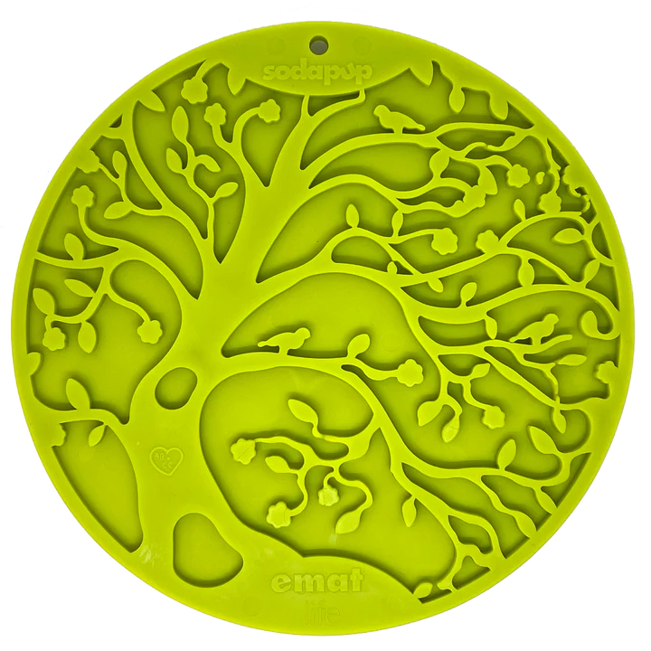 SodaPup Slikkemåtte rund med sugekop Green Tree Of Life