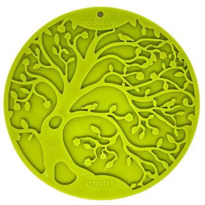 SodaPup Slikkemåtte rund med sugekop Green Tree Of Life