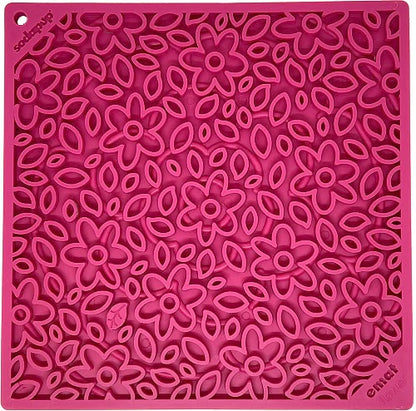 SodaPup Slikkemåtte Large Flower Power Pink