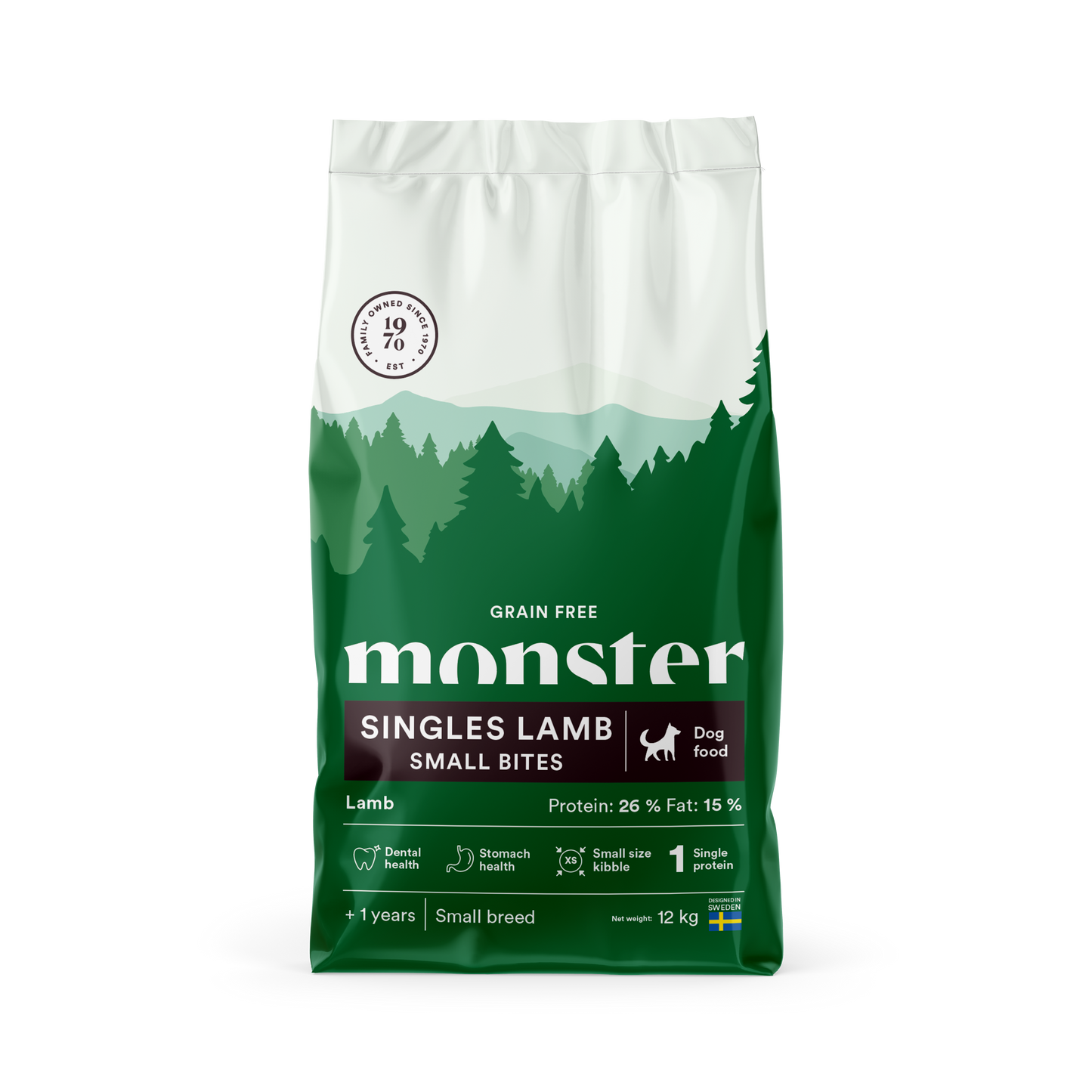 Monster Dog Grain Free Singles Lam Små Bidder