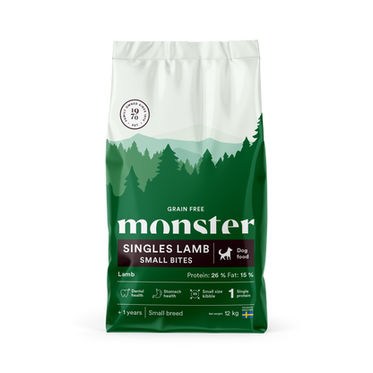 Monster Dog Grain Free Singles Lam Små Bidder