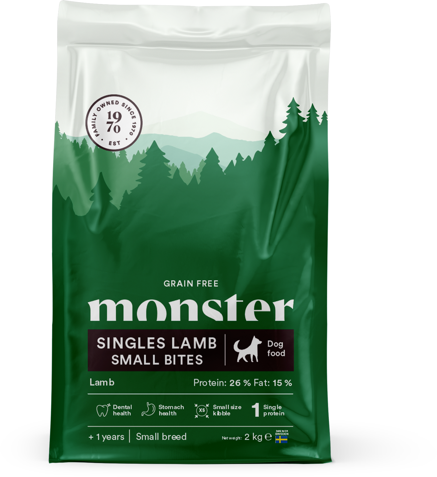 Monster Dog Grain Free Singles Lam Små Bidder