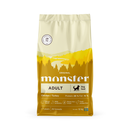 Monster Dog Food Adult All Breed Kylling/Kalkun
