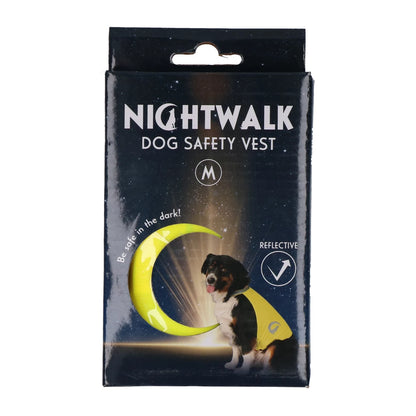 Nightwalk reflekterende vest hund Gul M