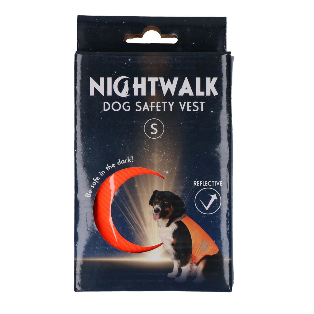 Nightwalk reflekterende vest hund Orange S