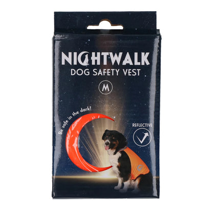 Nightwalk sikkerhedsvest hund Orange M