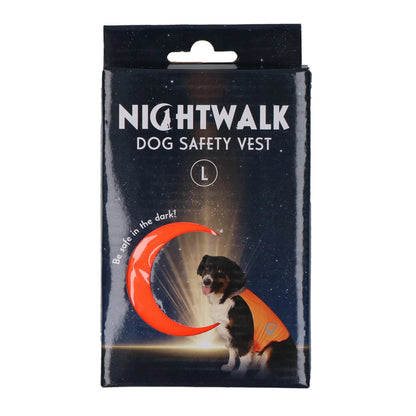 Nightwalk refleksvest hund Orange L