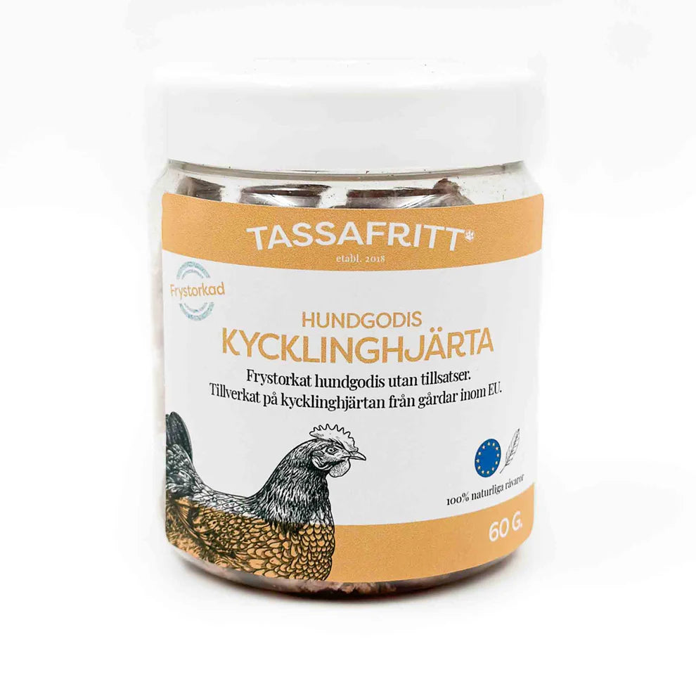TassaFritt kycklinghjärtan - frystorkat 60g
