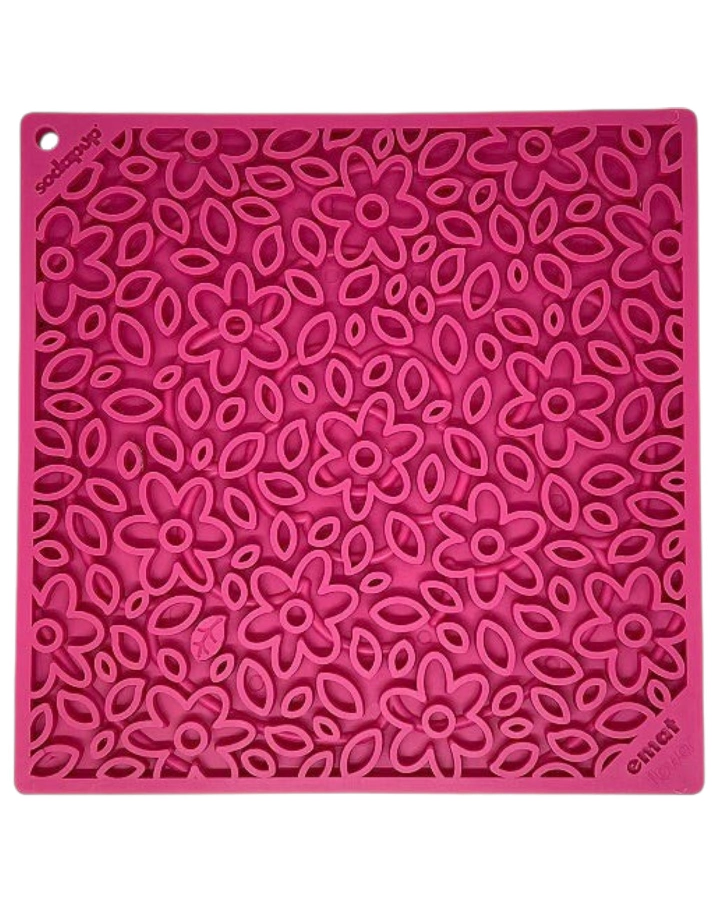 SodaPup Slikkemåtte Large Flower Power Pink