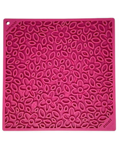 SodaPup Slikkemåtte Large Flower Power Pink