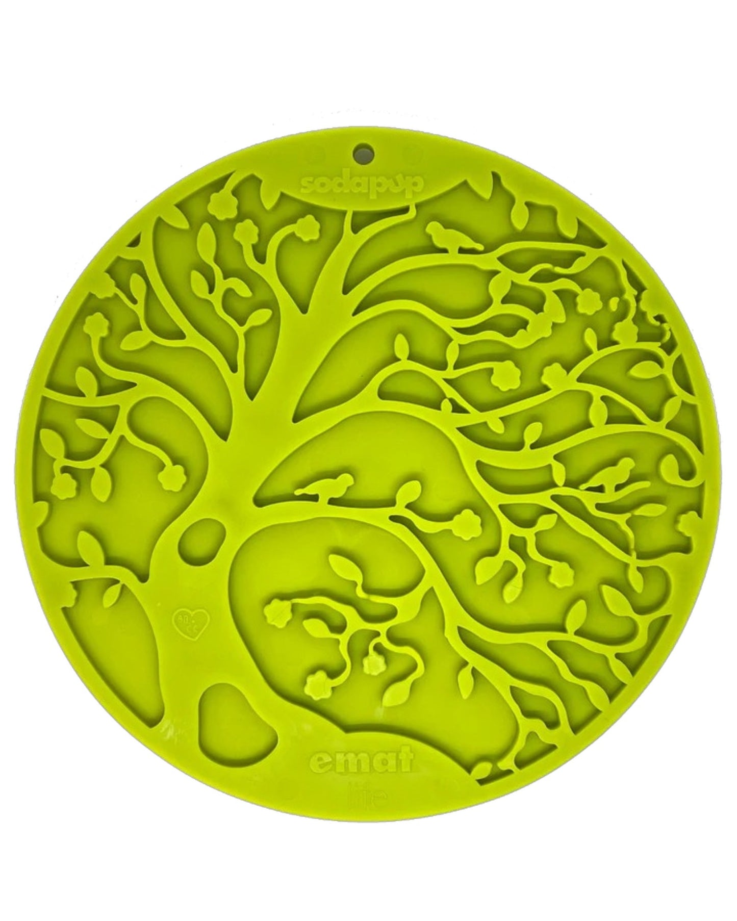 SodaPup Lick Mat rund med sugpropp Green Tree Of Life