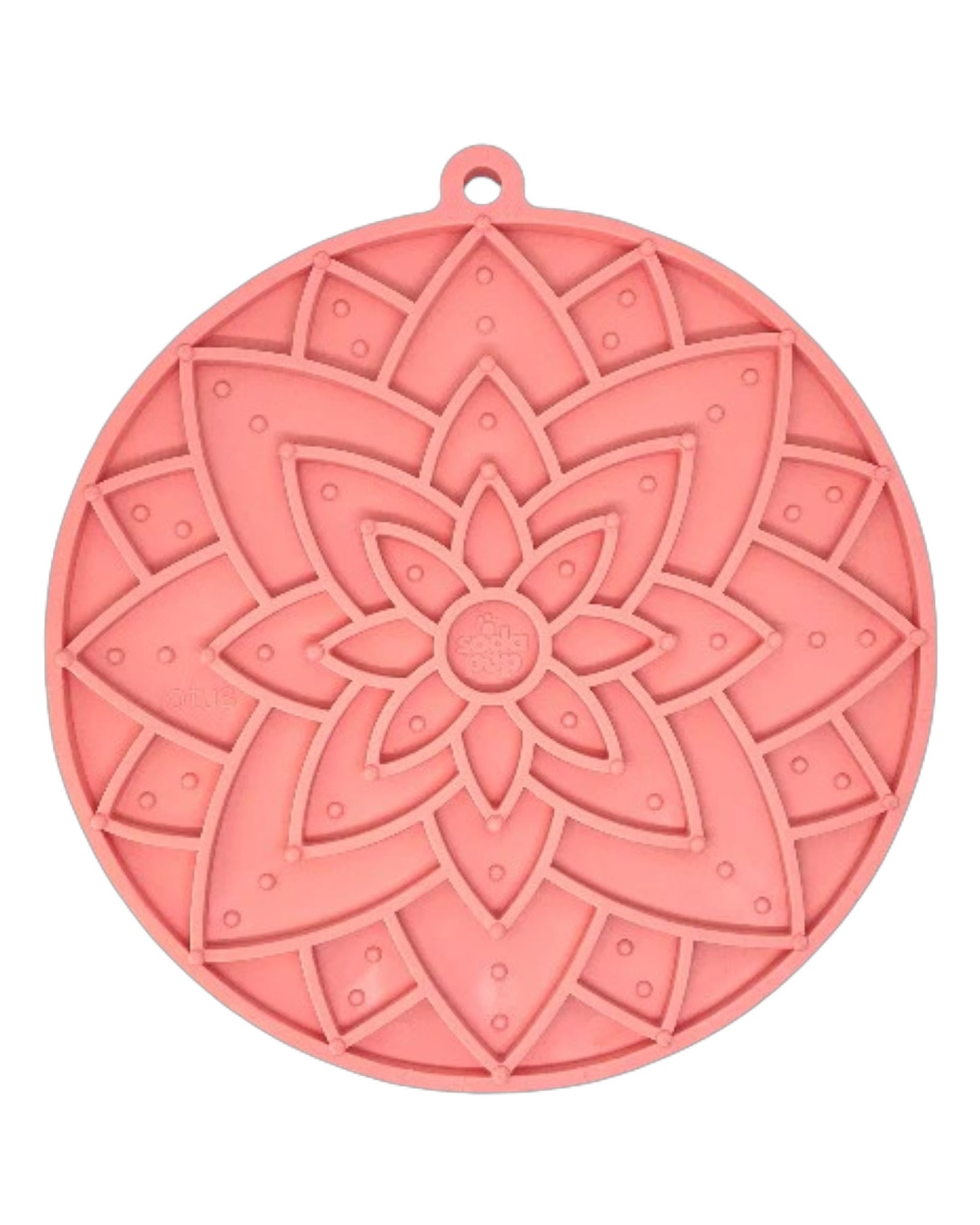 SodaPup Slikkemåtte rund med sugekop Pink Lotus