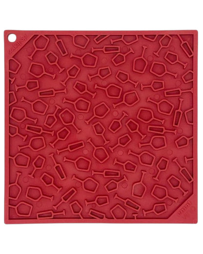 SodaPup Lick Mat Large Red Vino
