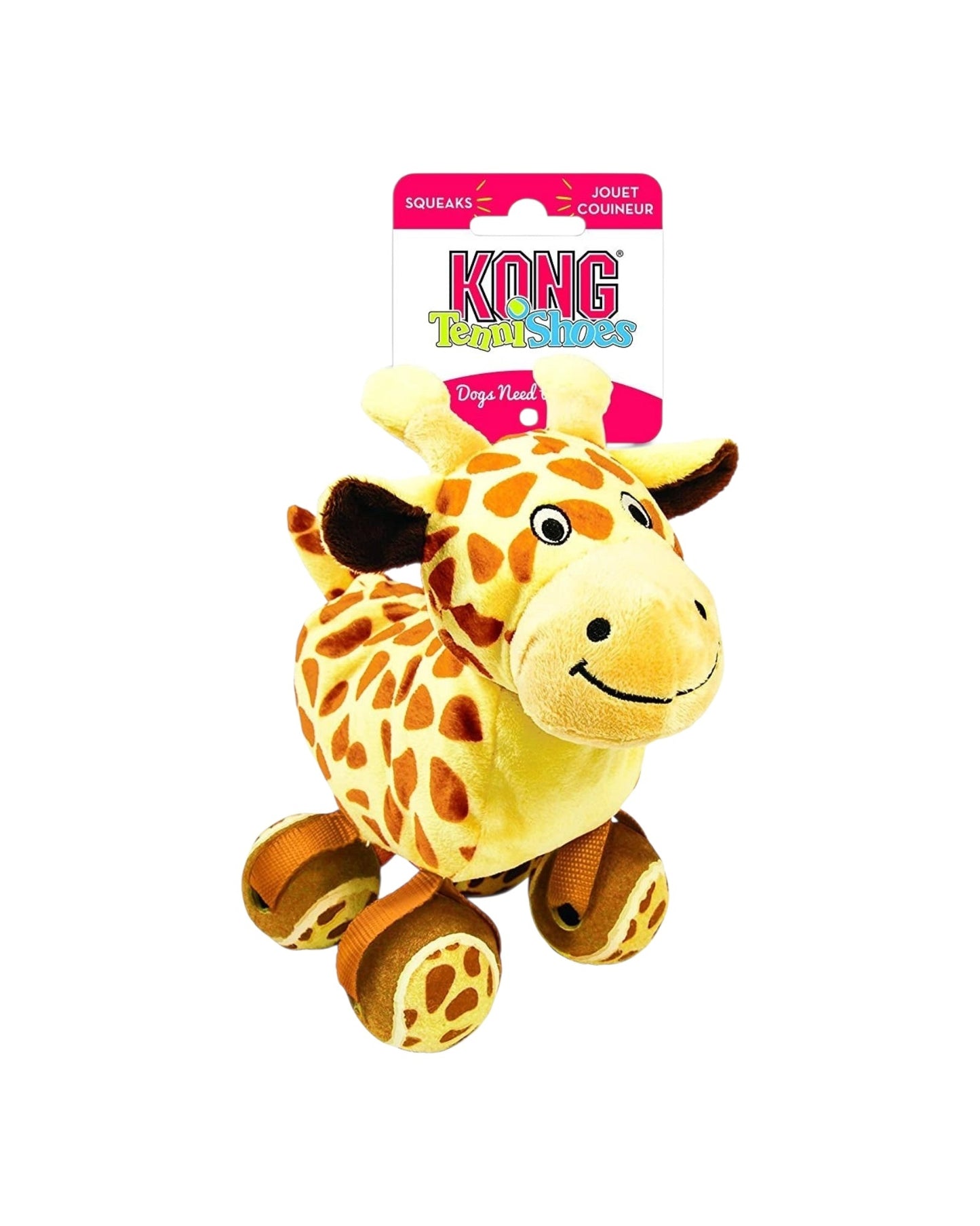 Hundleksak - KONG TenniShoes Giraffe