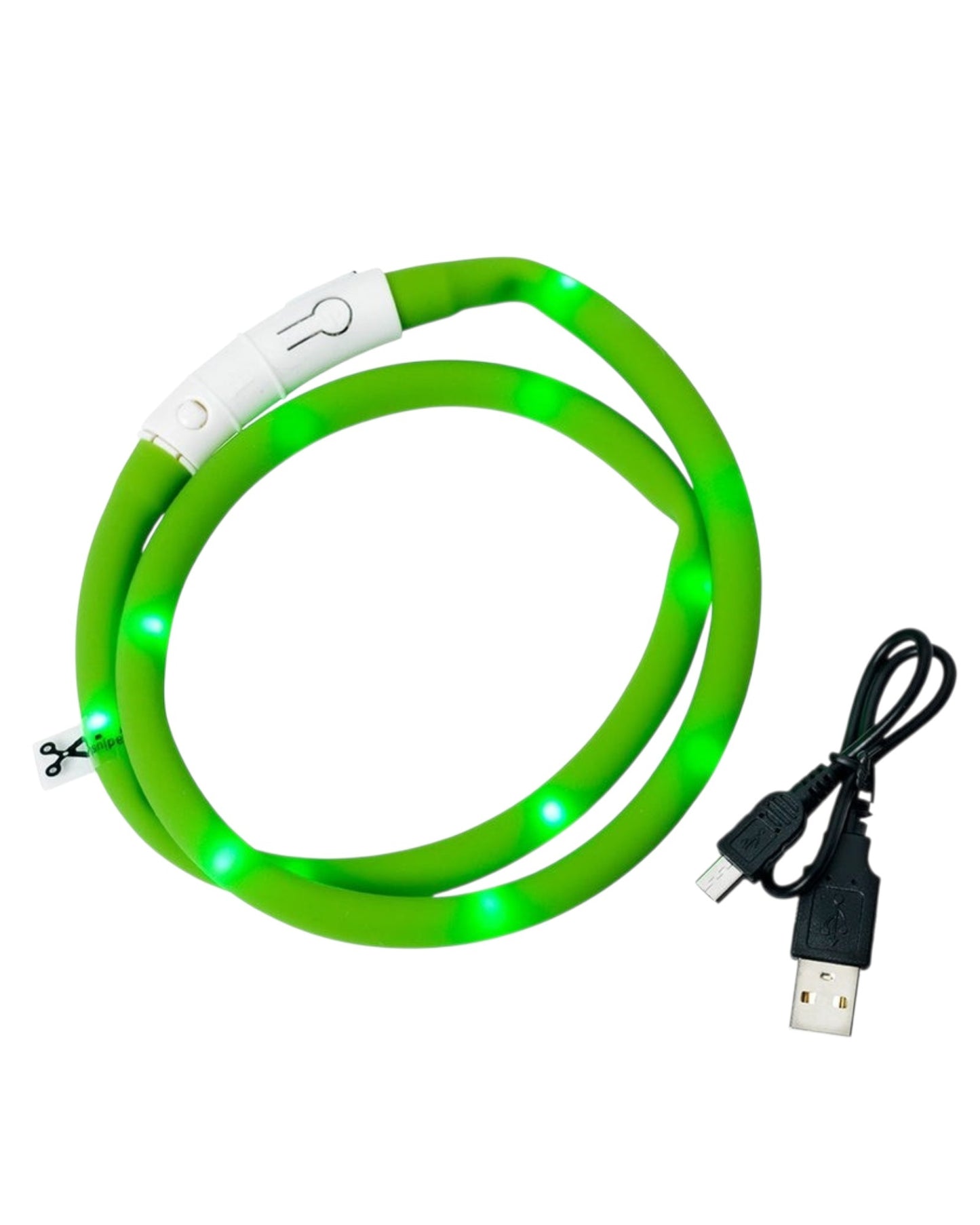 Dogman Blinkhalsband LED Grön