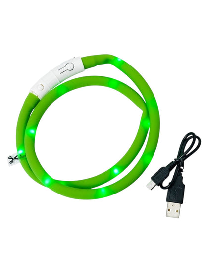 Dogman Blinkhalsband LED Grön