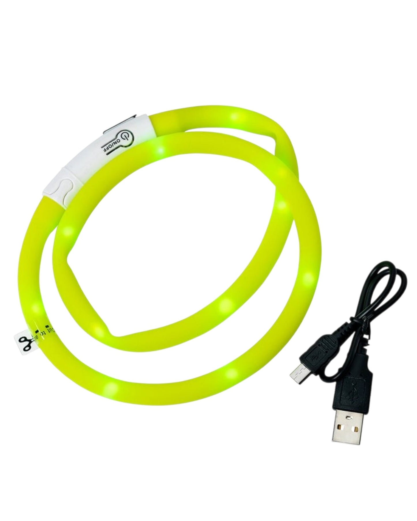 Dogman Blinkhalsband LED Lime Grön