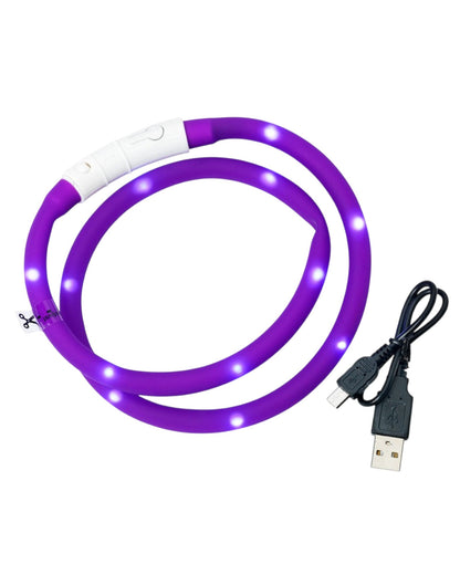 Dogman Blinkhalsband LED Lila