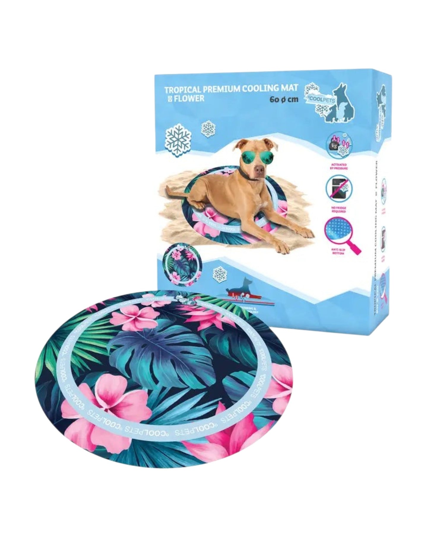 CoolPets Tropical Premium Cooling Mat Flower