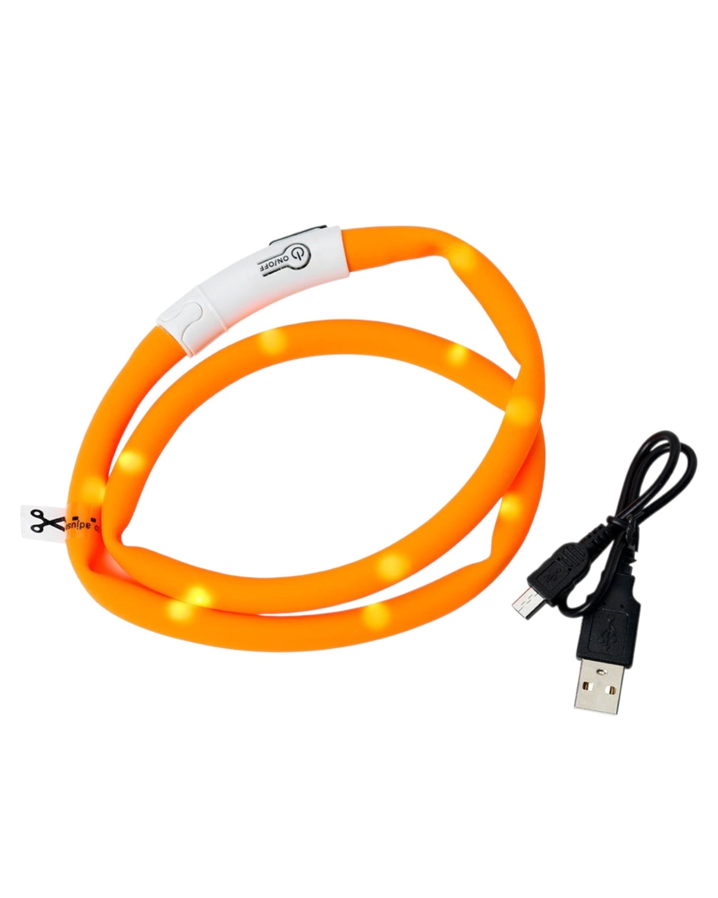 Dogman Blinkhalsband LED Orange