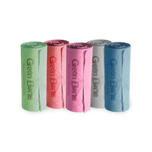 Green Bone bajspåsar blandade färger 50-pack