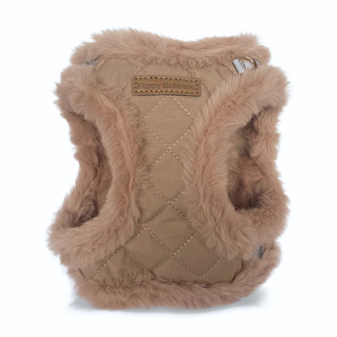 Puppy Bohéme quilted Teddy step-in sele toffe