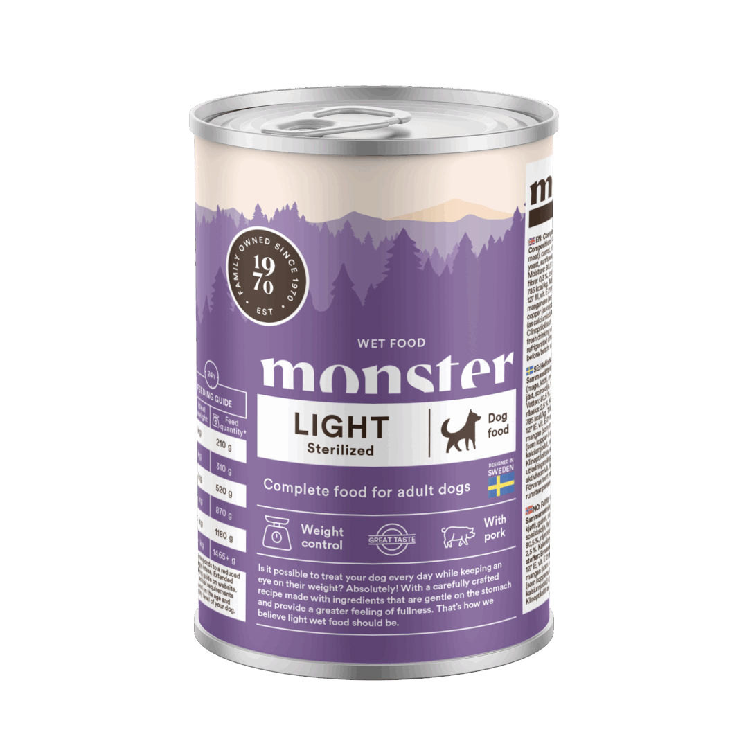Monster Dog Adult Light/ Sterilized Burk 400 g