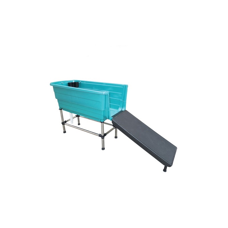 Stort hundbadkar med ramp
