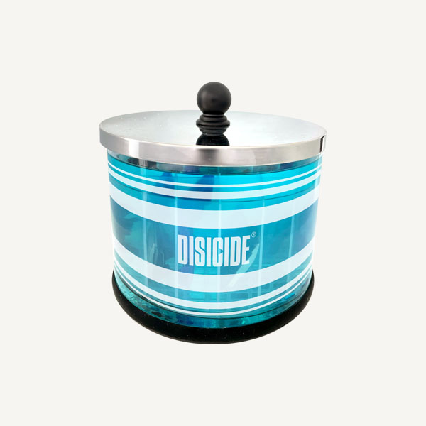 Disicide glasburk för desinfektion av skär